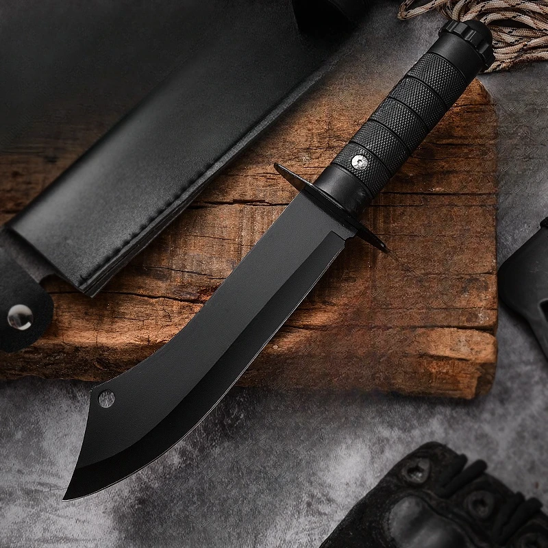 12.1 inch Military Tactical Knife with Scabbard Stainless Steel Outdoor Survival Knife for Self Defense Hiking Camping