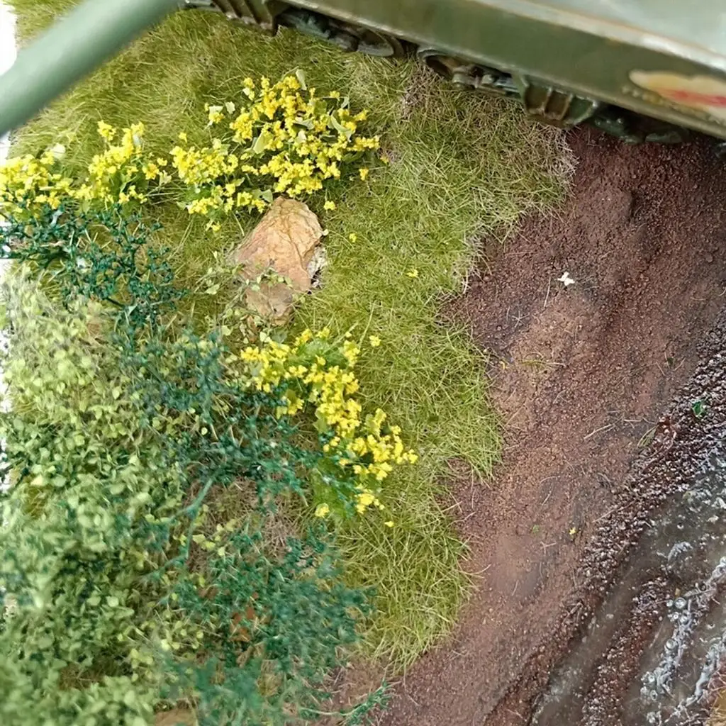 Diy kits de construção de casa em miniatura resina flores clusters micro paisagem folhas para modelo ferroviário cenário