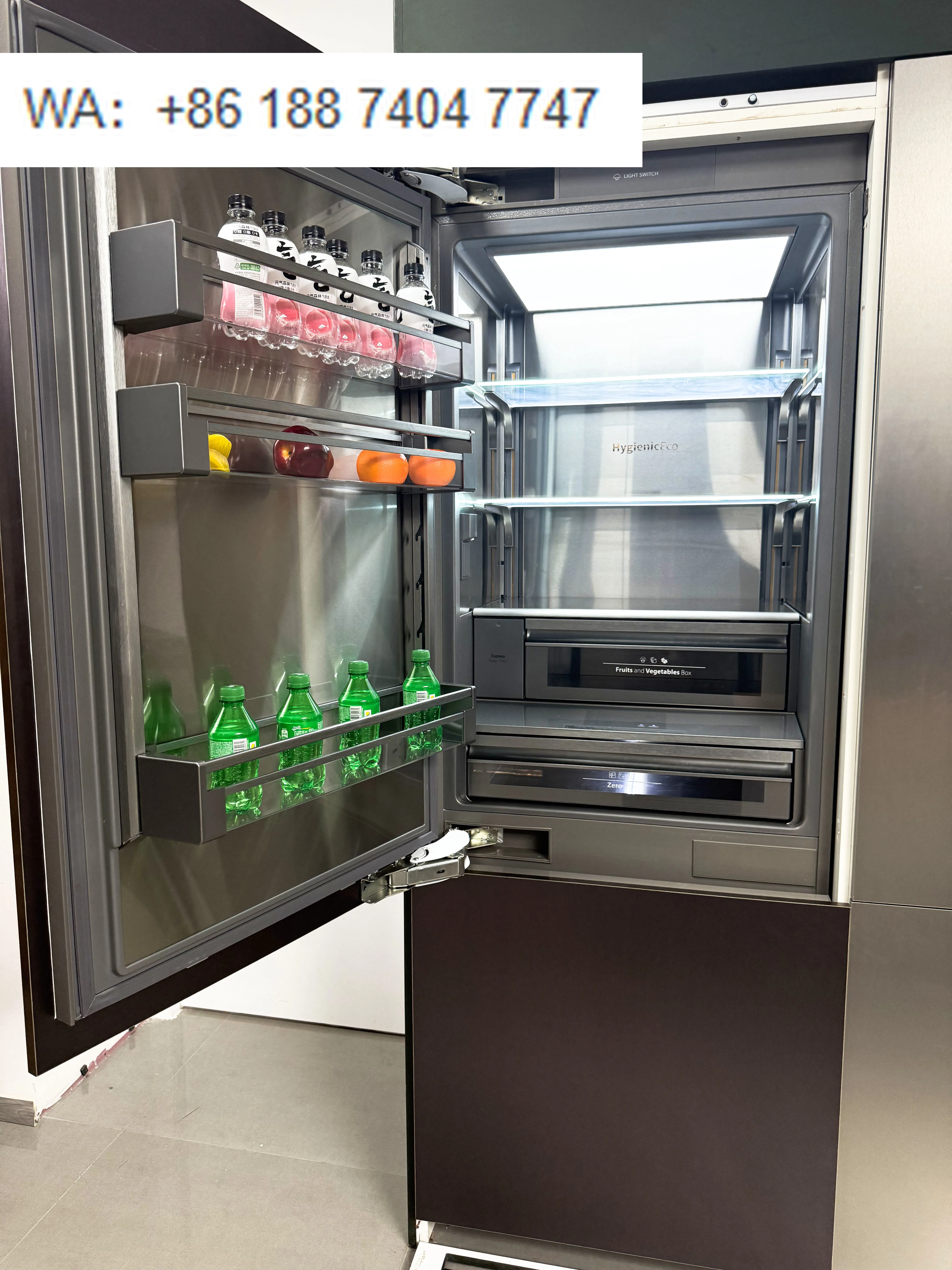 Frost-Free  Water Dispenser Ice Maker Energy Efficient Built-In 452L Built-in Cabinet Refrigerator Drawer Refrigerator