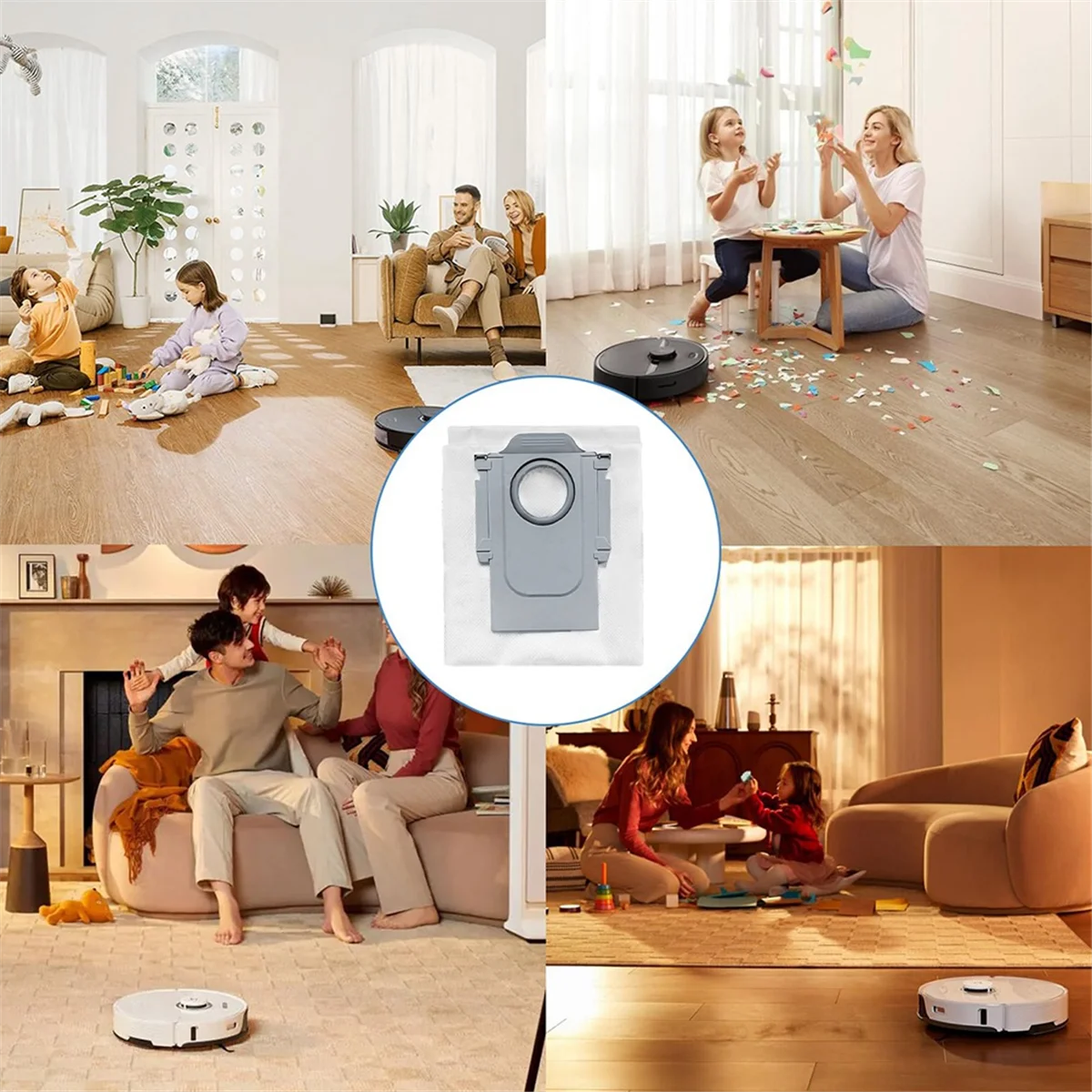 12 шт. мешки для пыли для Qrevo Slim/Qrevo Master, аксессуары для подметальных машин, мешки для пыли, встроенные для длительного и работы