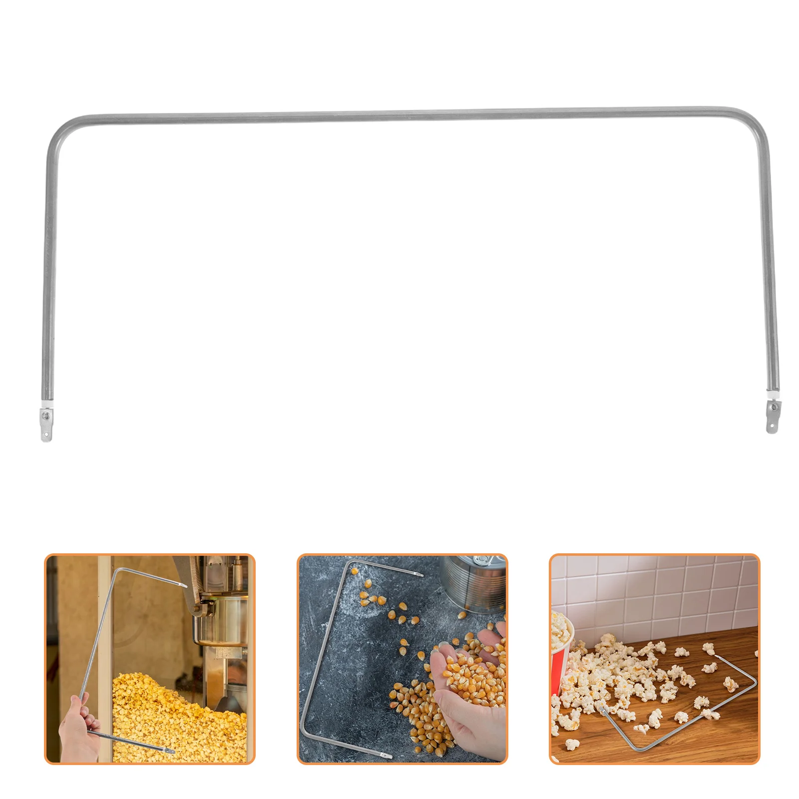 

Commercial Popcorn Machine Parts Silver Stainless Steel Heating Tube Replacement Electric Component for Maker Efficient