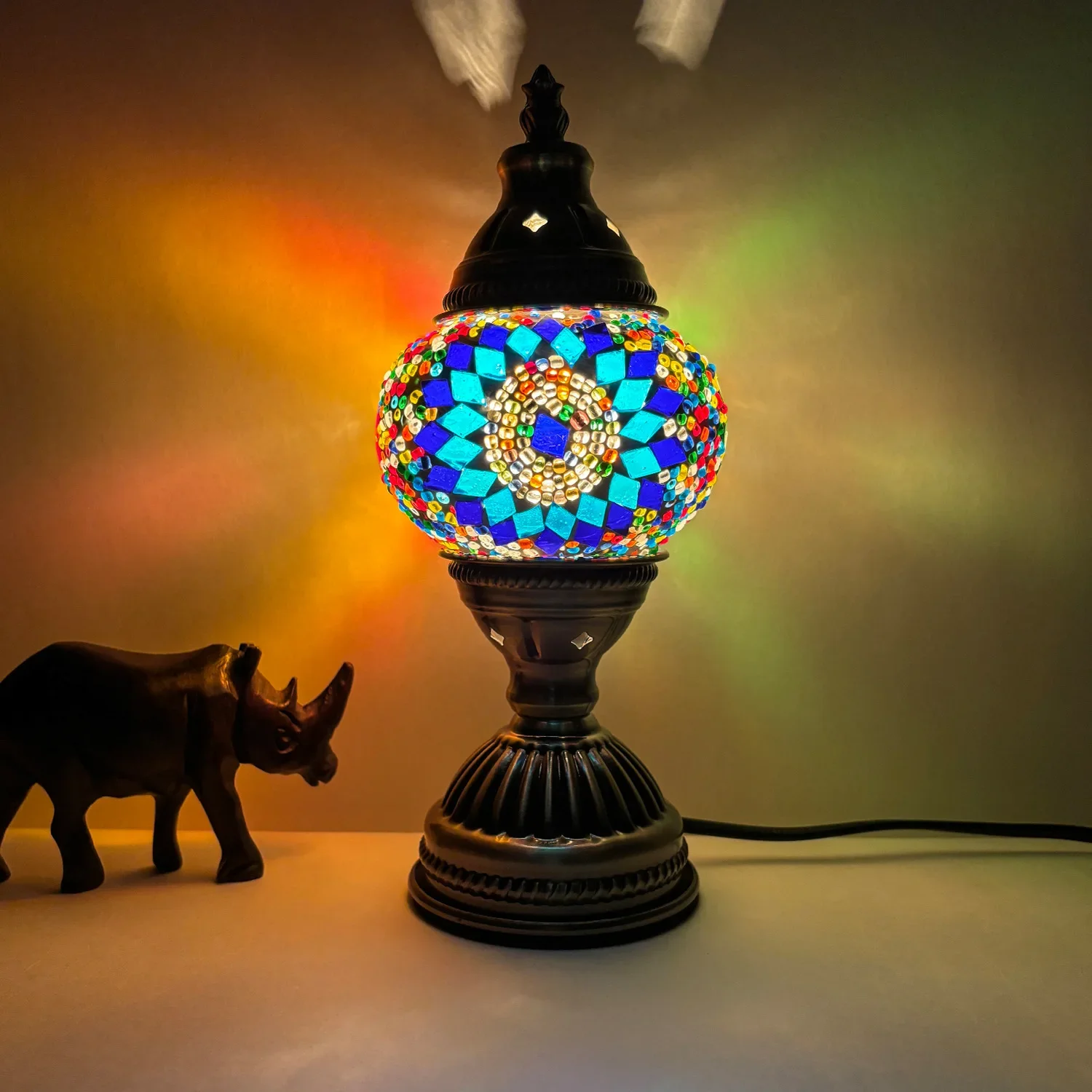 DurableMorocco Exotic Mosaic Bedroom Bedside Romantic Gift Creative Glazed Internet Celebrity Xinjiang Turkey Desk Lamp
