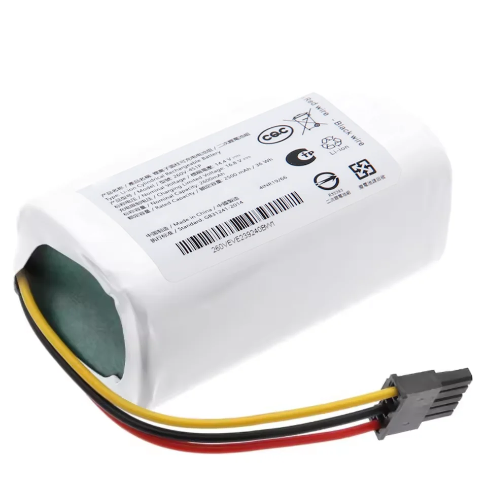 260V-4S1P Replacement Battery For Xiaomi Robot Vacuum E10 E10c C103 Mop 2 Lite Battery 2600mah image 2