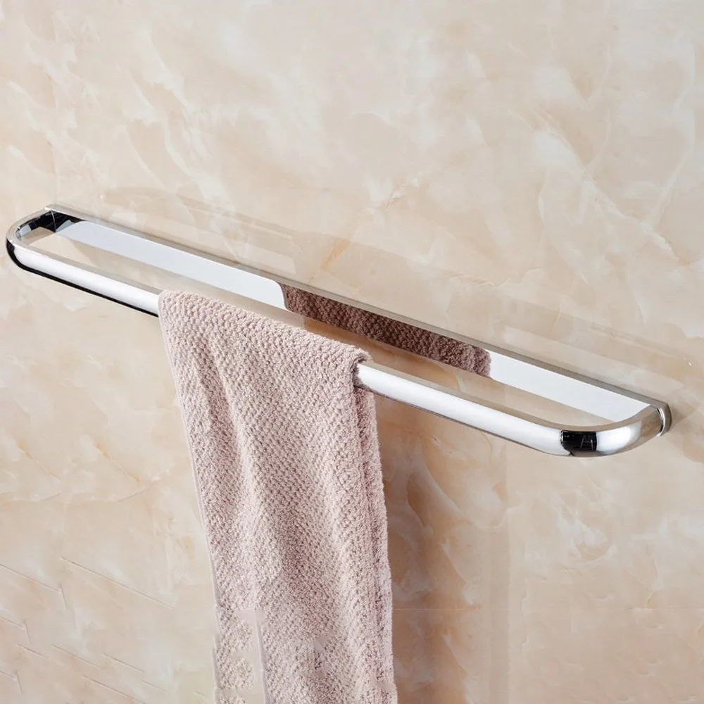 Wall Mounted Polished Chrome Brass Square Style Bathroom Single Towel Bar Towel Rail Holder Bathroom Accessory mba833