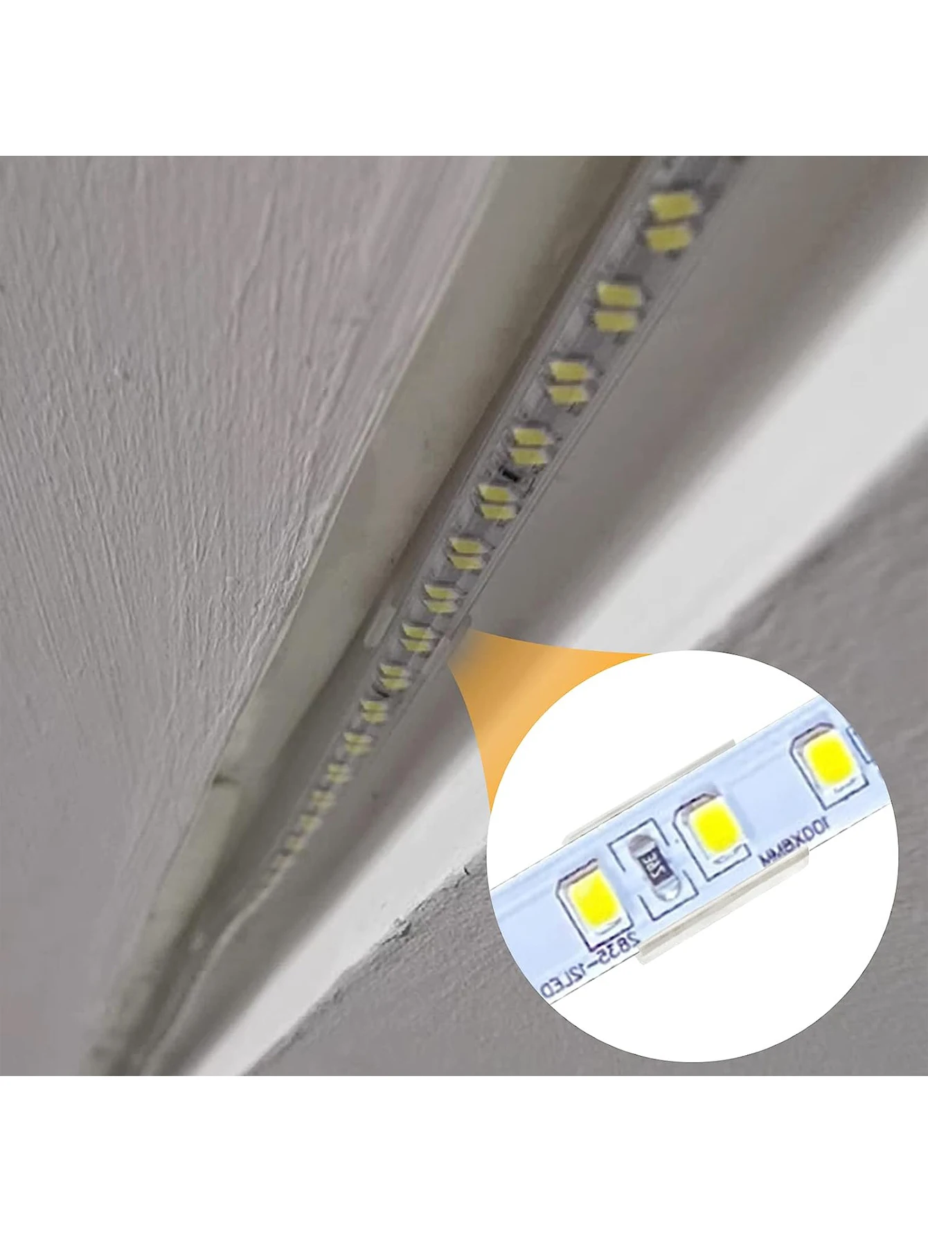 20/50pcs Set LED Strip Installation Clips with 10mm Wide Bracket And Compatible Stainless Steel Cross Screw Mounting Brackets