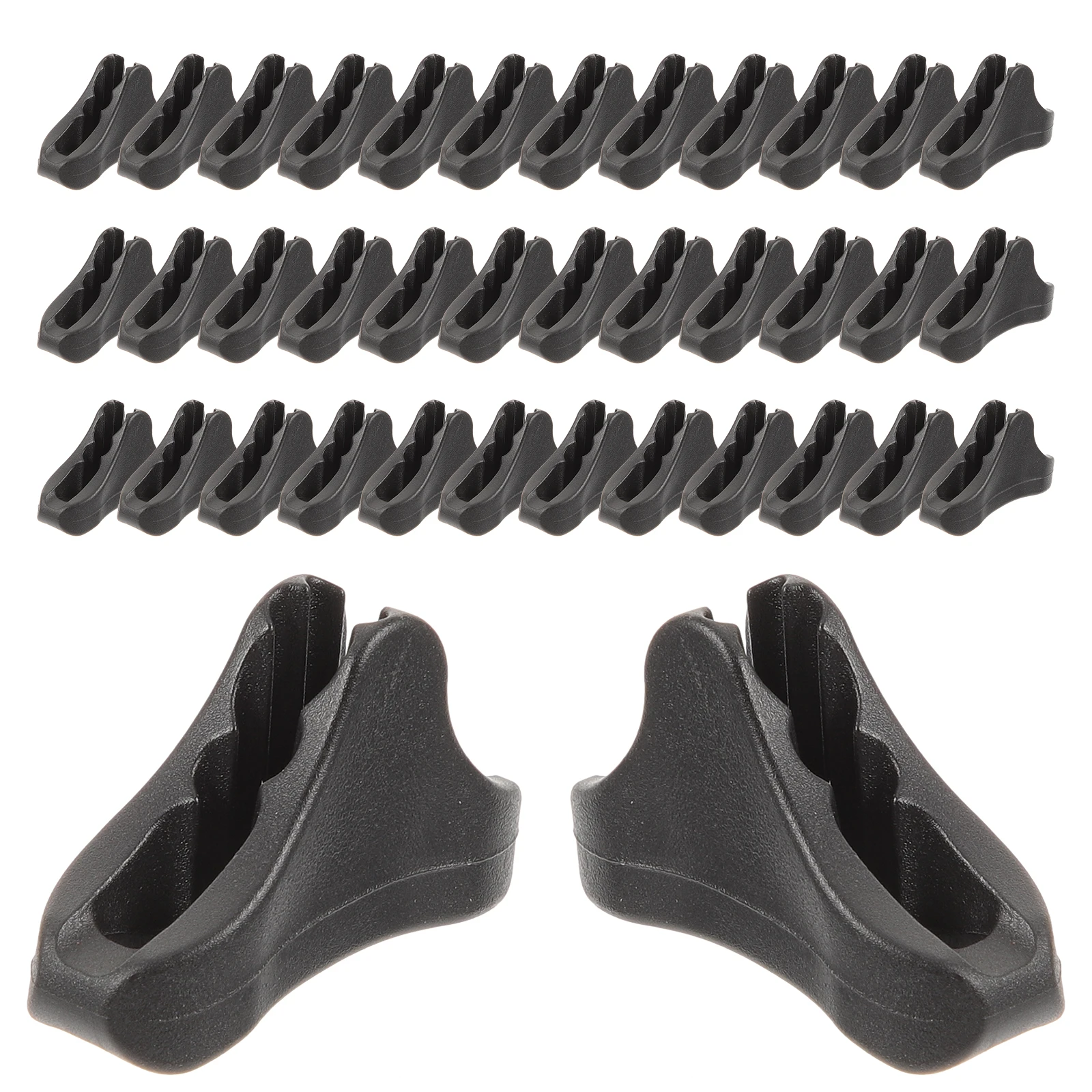 

50 Pcs Tent Rope Adjuster Black Heavy Duty Buckles Sturdy Fixing Tensioners Camping Outdoor Accessories for Picnic