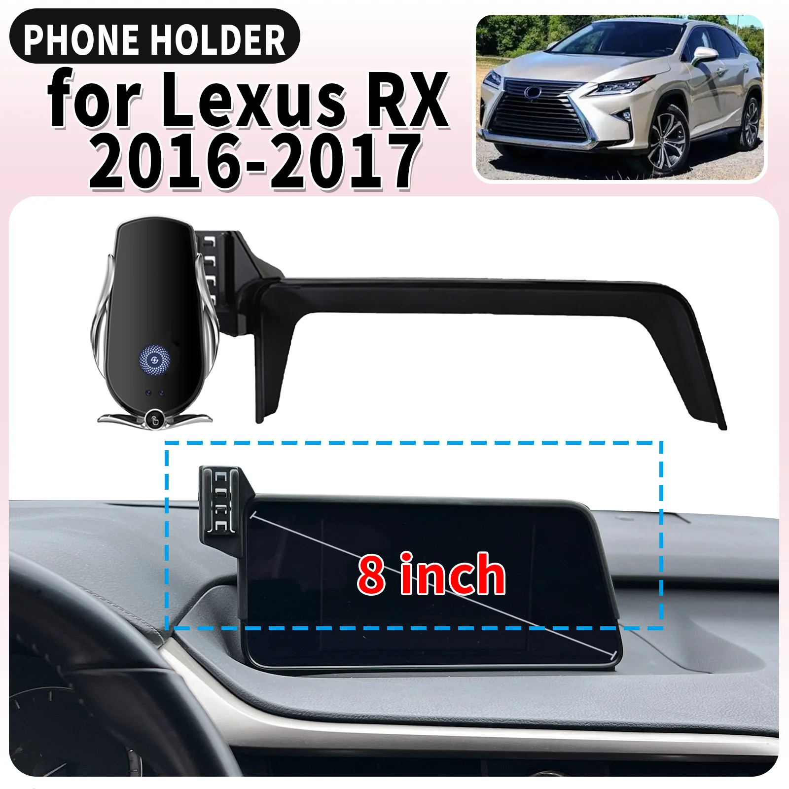 

fit for Lexus RX 2016 2017 Screen Base Mount Phone Holder Dedicated Clip-On Navigation Bracket Car​​ accessoires