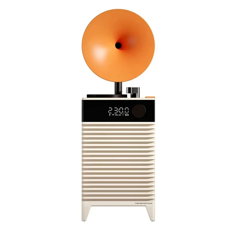 CX-202 Retro Bluetooth Speakers Wireless Outdoor Bass Subwoofer LED Clock Sound Handsfree Call Music Box TF AUX Player