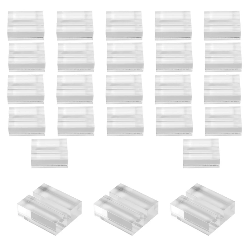 25 Buah Tempat Kartu Berdiri Akrilik 1.2 Inci Bening