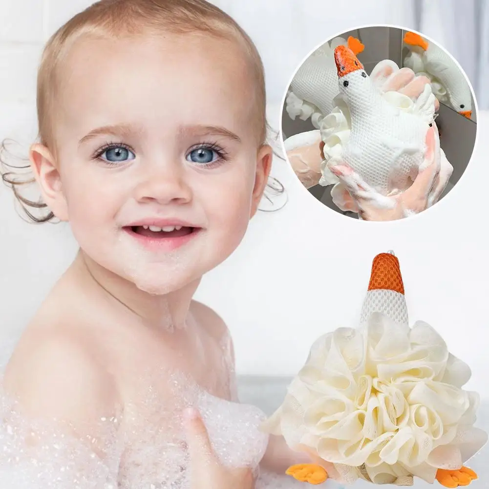 

2-In-1 Bath Ball Towel Loofah With Drawstring Closure For Soap Soft Exfoliating Mesh Shower Sponge Skin Care Bathing Tool R2Y1