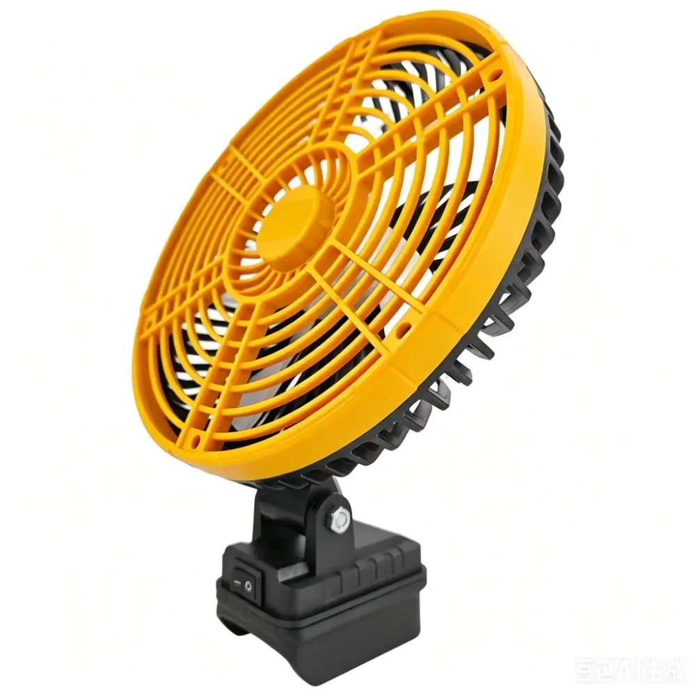 8 Inch Lithium Battery Fan Foldable Angle Adjustable Jobsite Fan with USB Port Brushless Motor for Makita/Dewalt/Milwaukee