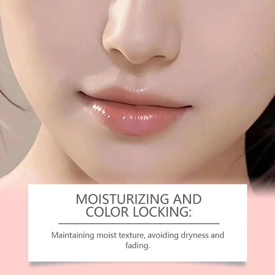 Eelhope マット口赤リップ釉薬穏やかな保湿リップケア自然な水分補給カラーメイクポータブルリップ釉薬