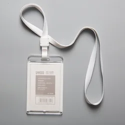 Acryl ID Tag Arbeits Genehmigung Fall Transparent ID Tag Abzeichen Halter Mitarbeiter Pass Access Mitarbeiter der Arbeit Karte Hülse mit lanyard