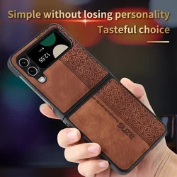 3D Embossing Case for Samsung Galaxy Z Flip 7 6 5 4 3 Flip7 5G Cover Soft Matte Leather Full Camera Protect Shell Fundas Coque
