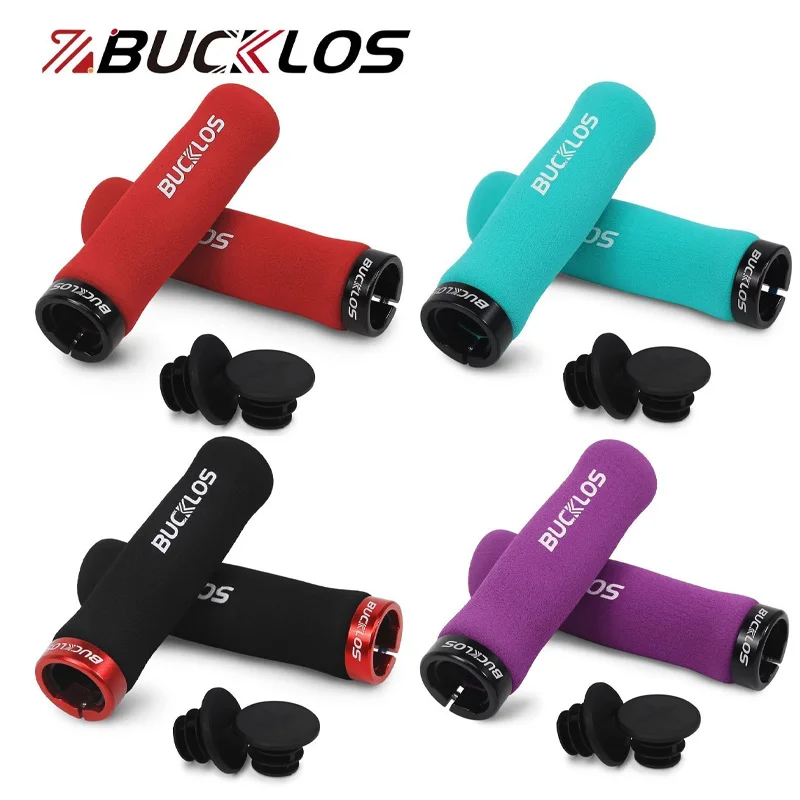 

BUCKLOS MTB Bicycle Grips Lock on Mountain Bike Handlebar Cover Shock Absorption MTB Cuffs Non-slip Bicycle Handles