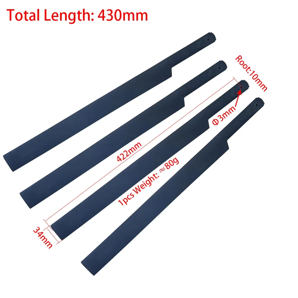 JDHMBD 500 helicopter is special 430MM Composite main blades for ALIGN 500 RIGID Four Blades Main Rotor Set (2pcs) (4pcs)