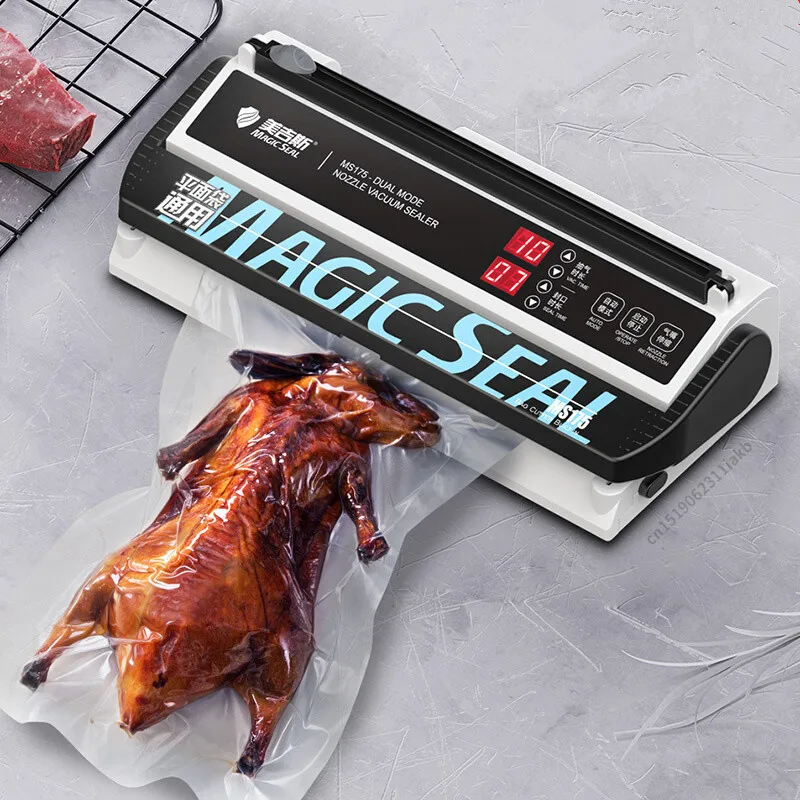 MAGICSEAL vacuum těsnění jídlo pečetního stroj domácí vacuum stroj plochý brašna pečetního balení stroj malý ms175 s brašna řezačka