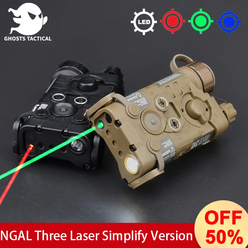 

Laser NGAL L3 Red Dot Green Blue Laser Flashlight White LED Scout Light Hunting Weapon Rail Airsoft Accessories PEQ DBAL