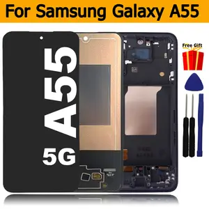 Bilashmart 6.6 AMOLED Samsung Galaxy A55 5G LCD Display Touch Screen Digitizer Samsung A55 A556B A556E A5560 A556V LCD Replacement