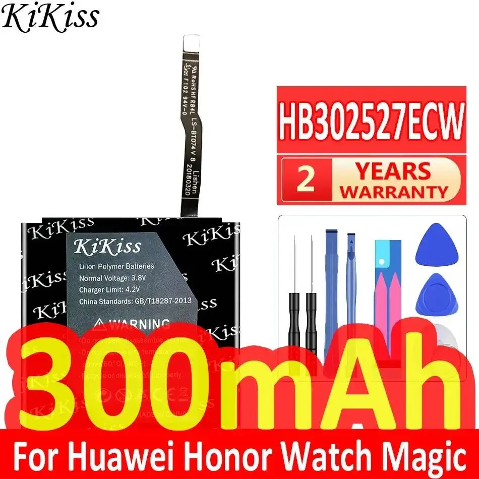 Lightweight For Huawei Honor Watch Magic GT Watch 300mAh Reliable Replacement Watch Battery HB302527ECW