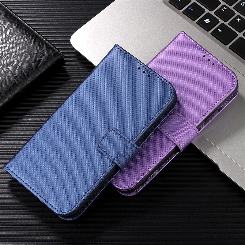 Cute Flip Book Style Cover For ZTE Libero 5G IV Wallet Stand holder Case For ZTE Libero 5G iii 5G ii Solid color with lanyard