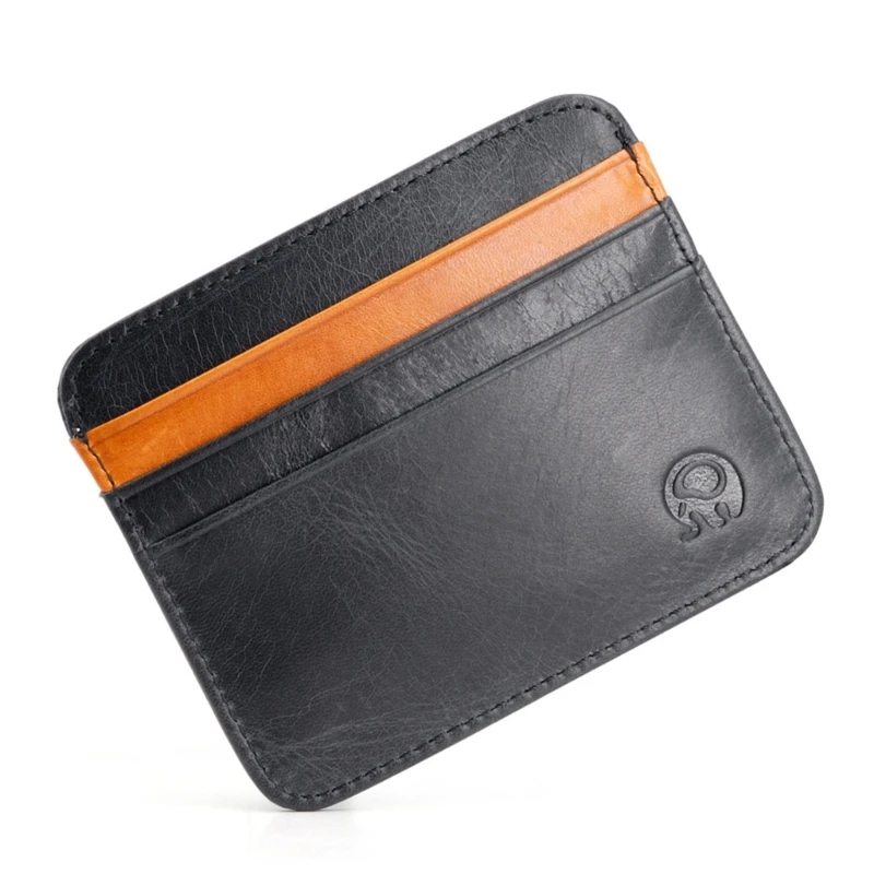 Vintage Leather Wallet Large Capacity Front Pocket Credit Card Holder RFID Blocking Wallet with 6-Card Slots