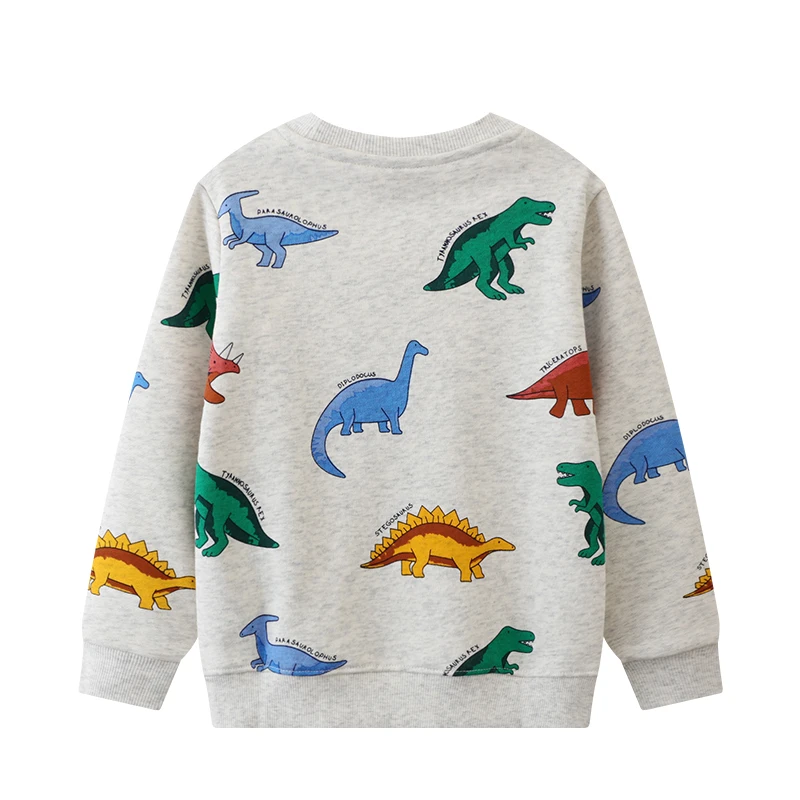 SAILEROAD 2024 New Autmn Spring New Baby Boys Kids Clothes Cotton Outerwear Cartoon Dinosaurs Tops Toddler Sweatshirts Hoodies