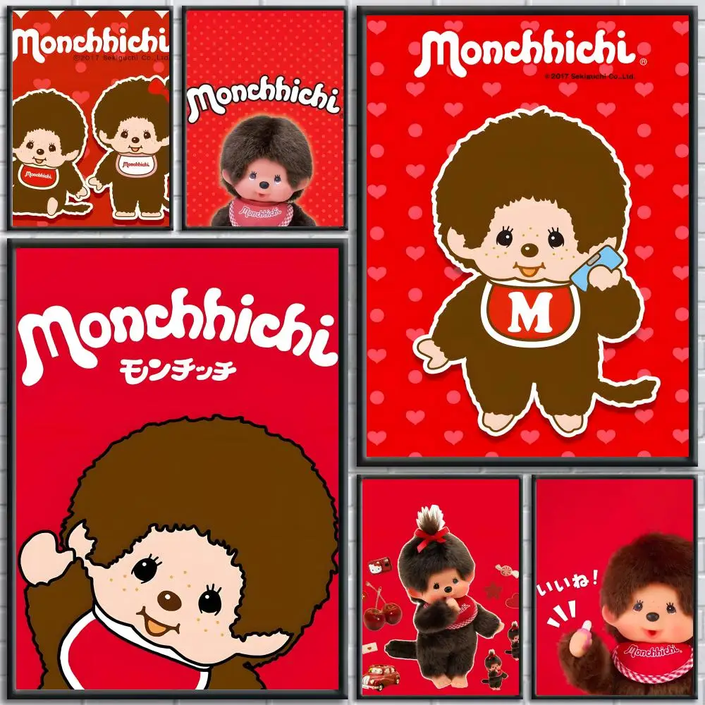 

Cute Cartoon M-monchichi Poster Trendy And Easy-to-Apply Wall Art Stickers For Home Decor And Dorm Room Walls
