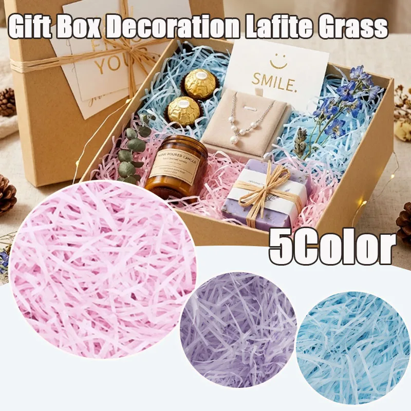 1-10 Bolsas de Ráfia para Rellenar Cajas de Regalo, Papel Triturado para Cajas de Dulces, Cestas de Regalo, Suministros de Decoración para Fiestas y Bodas