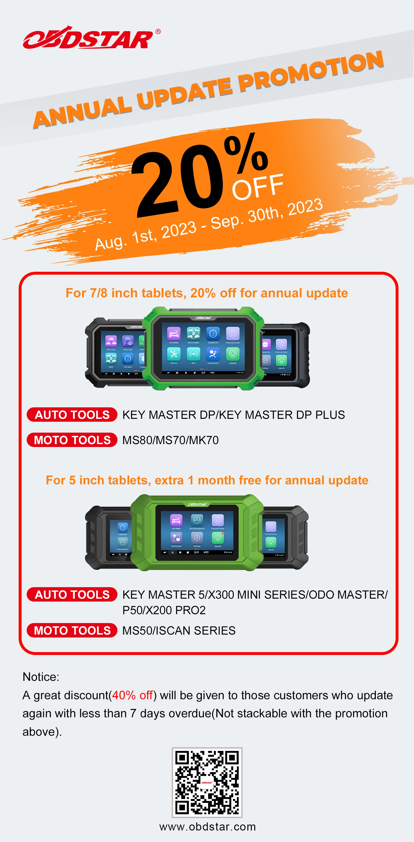 OBDSTAR X300DP/X300DP PLUS/KeyMaster DP/KeyMaster DP PLUS/MS80 STOne Year Update Service (No Device)