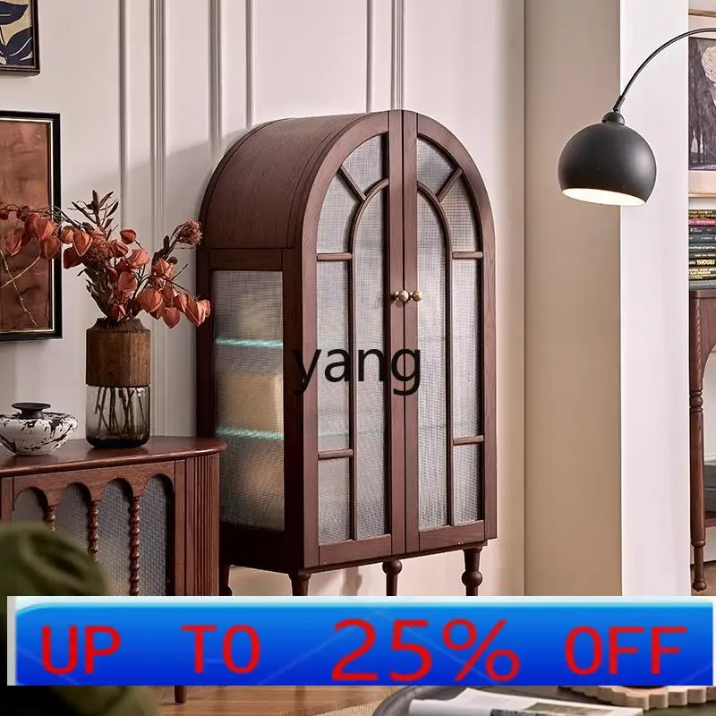 

Ретро-витрина LTT из массива дерева, средневековый стеклянный буфет