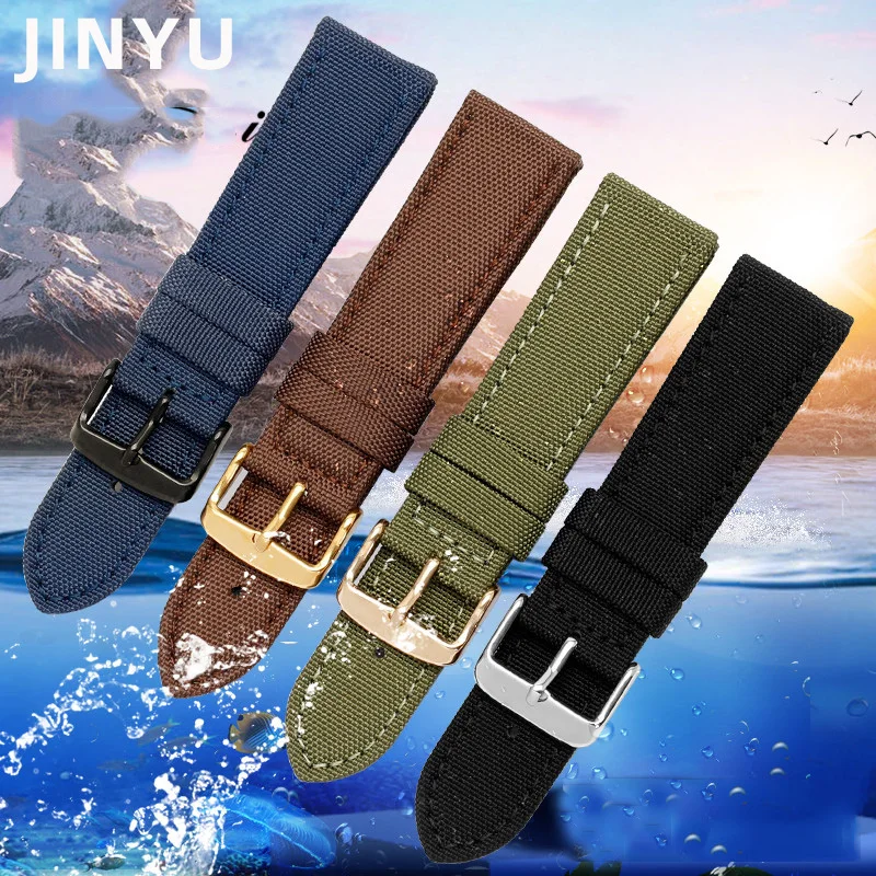 18mm 19mm 20mm 21mm 22mm 23mm 24mm Nylon Canvas Watch Band Universal Bracelet for Men Women Sport for Tissot TIMEX Seiko watch