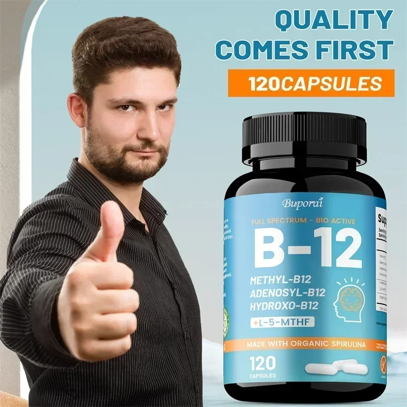 Vitamin B12 - Benefits Brain and Heart Function, Boosts Metabolism, Supports Memory and Learning, Helps Boost Natural Energy
