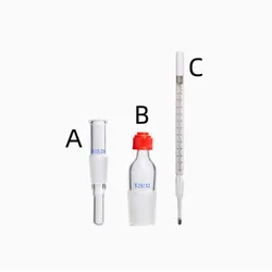 유리 온도계 어댑터, 100mm 줄기, 온도계 튜브 24/29 공동 실험실 용품