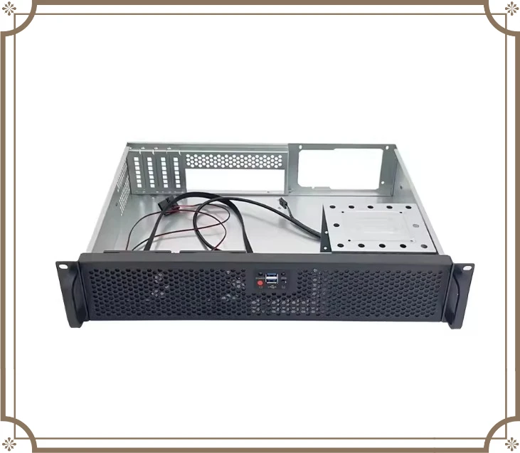 2U-300 2U Rack Server Chassis, 30cm Deep Short MATX Case, Industrial Control & Monitoring NVR Empty Box