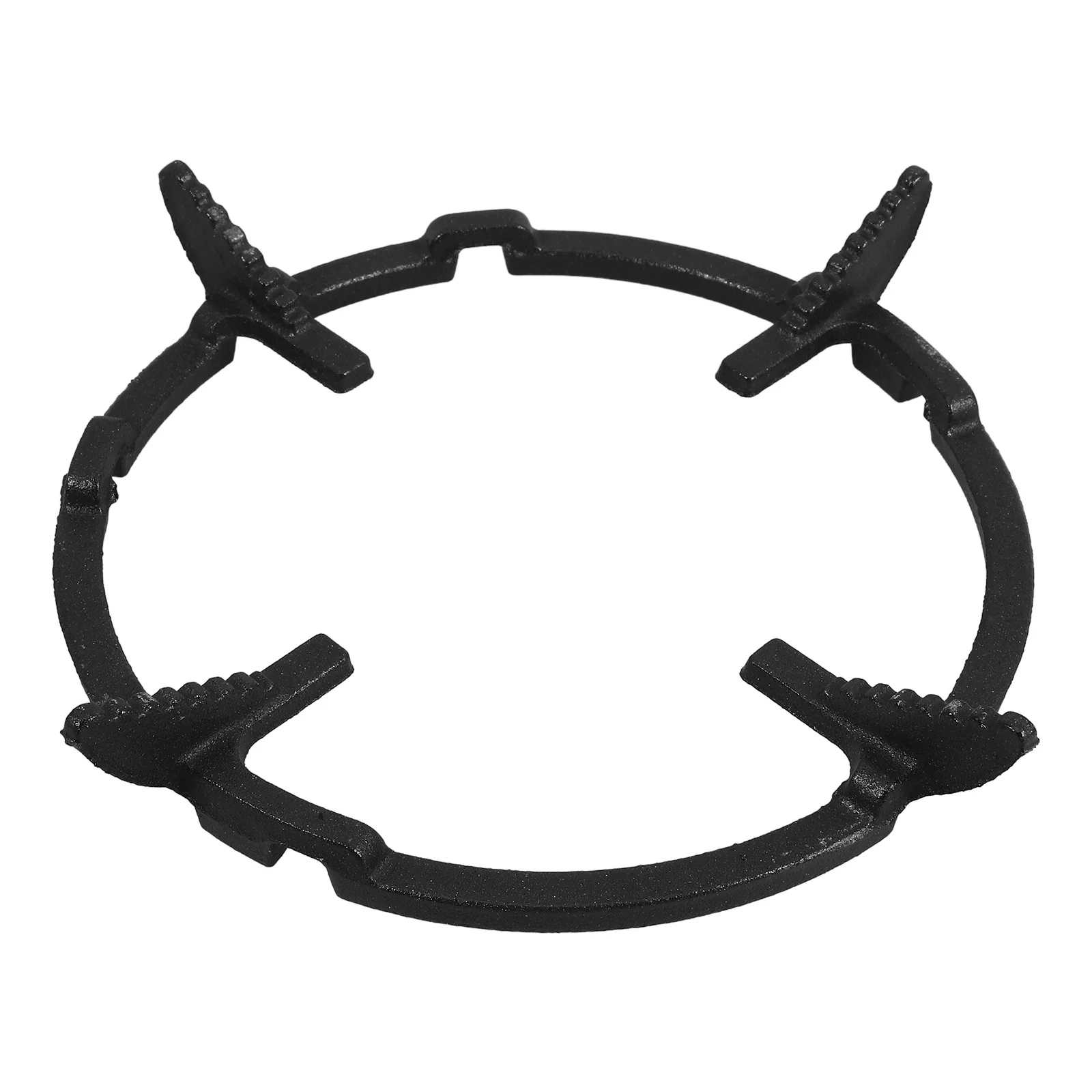 

1pc Heavy Duty Support Rack Cast Iron Wok Sturdy Pot Stand Antislip Stable Frame Handles Easy Storage