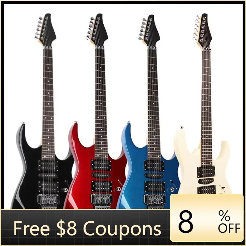 

STLF 39 Inch Electric Guitar for Beginners Factory Direct Bright Light Double Shake Design Basswood Body 24 Frets OEM/ODM Avail