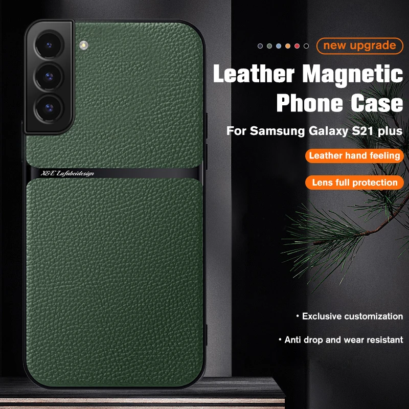 Case For Samsung Galaxy S21 S22 S23 S24 plus Soft Shell sansung S 21 22 23 24 Ultra FE M34 Leather Magnetic Holder Cover