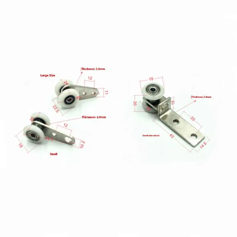 NEW SALE 2pcs Curtain Rails Pulleys Sliding Door Pulley Hanging Track Pulley Block For Sliding Door Cabinets Window Hardware
