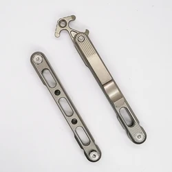 1 Set Replacement Titanium Scale ,Back Clip ,Lock Hasp for Moyeworks 85 Training Knife