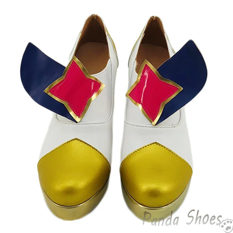 LOL Ahri Cosplay Shoes Anime Game League of Legends Cos Golden Boot Fox Ahri Cosplay Costume Prop Shoes for Halloween Party