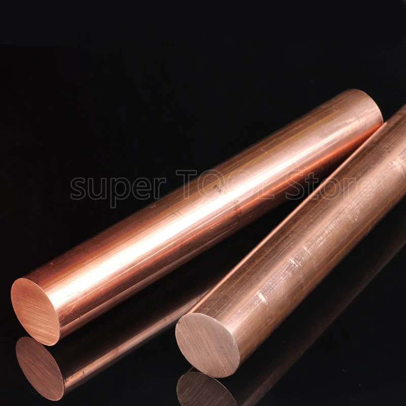 T2 Copper Rod Red Metal Copper Round Bar Diameter 8/10/12/13/14/15/16/18/20/22/25/28/30/32/35/38/40/45/50mm Length 100-500mm