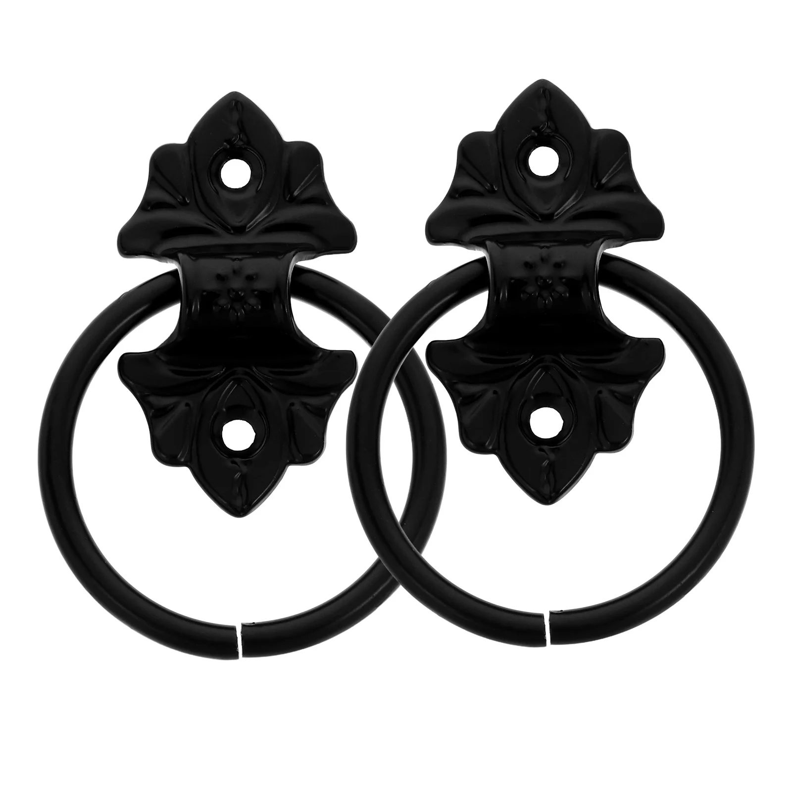 

2Pcs Vintage Drop Ring Drawer Pulls Cabinet Ring Handles Classic Zinc Alloy Furniture Hardware Replacement Dresser Pulls