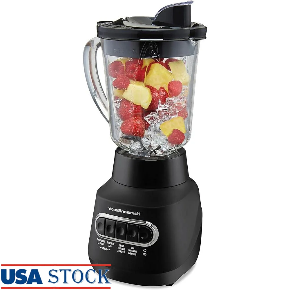 

Wave Action Blender Quiet Design 800W Stainless Steel Blades Ice Crushing Smoothie Maker 40oz Glass Dishwasher Safe