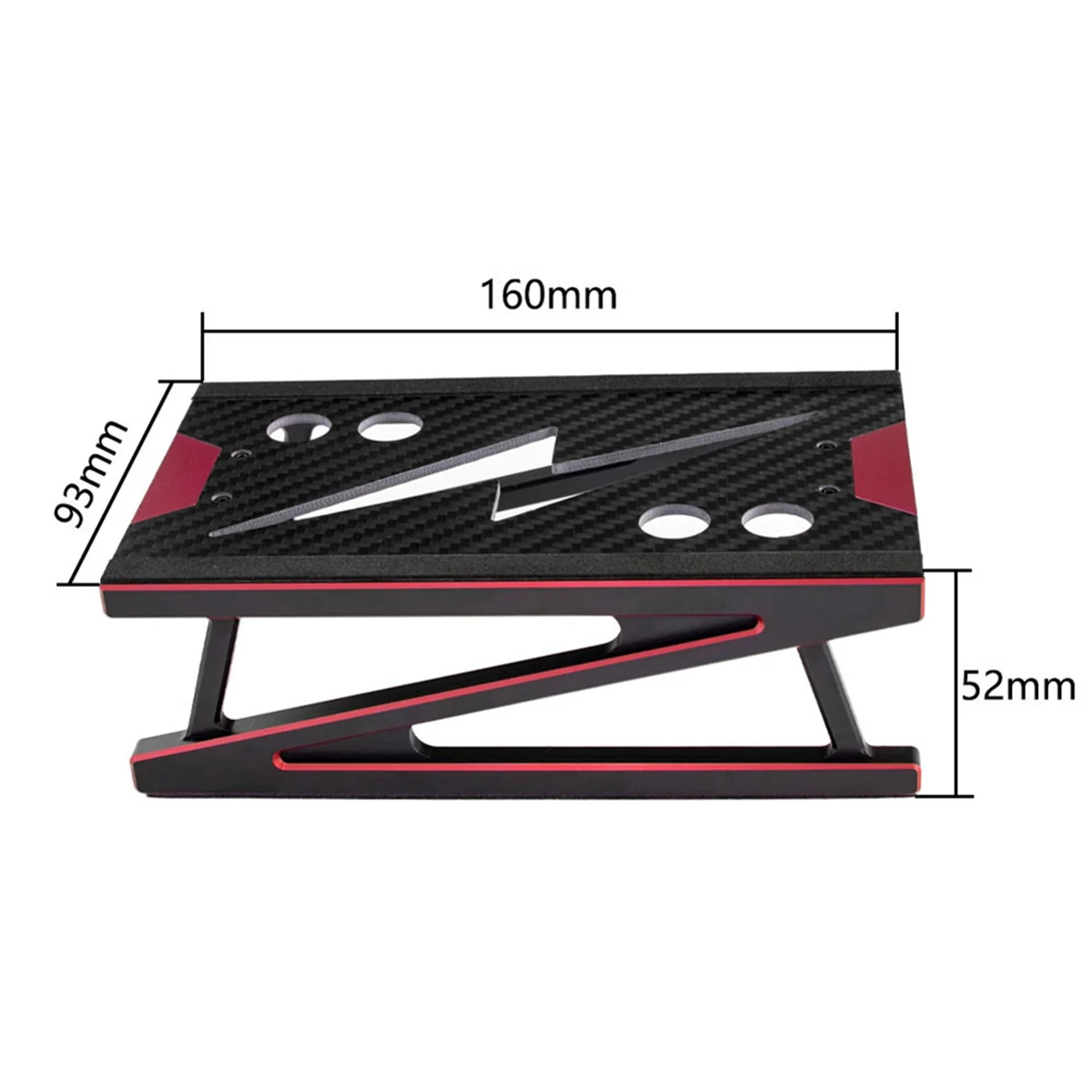 Aluminum Alloy Repair Station Work Stand Assembly Platform Holder for 1/8 1/10 RC Car Universal Red