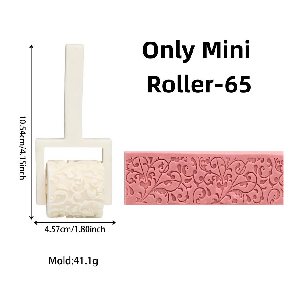Mini Handheld Silicone Embossing Roller Dot Hexagon Floral Lace Geometric Pattern Texture Roller Epoxy Resin Earring Jewelry DIY - view 6