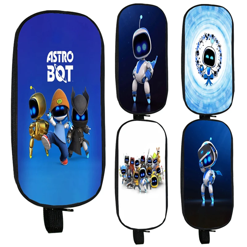 Astro Bot Pencil Case Little Cartoon Astronaut Pen Bag Pouch Gift for Girls&Kids School Office Stationery Organizer Supplies