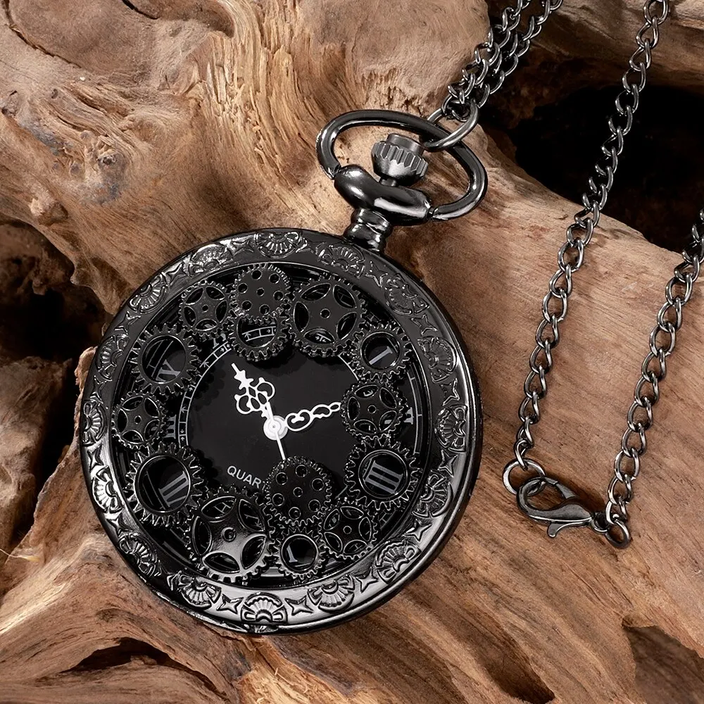 Montre de Poche à Quartz Vintage en Cuivre, Steampunk, Creux, Collier, Pendentif, Horloge, JOMen, Femmes avec JOGifts