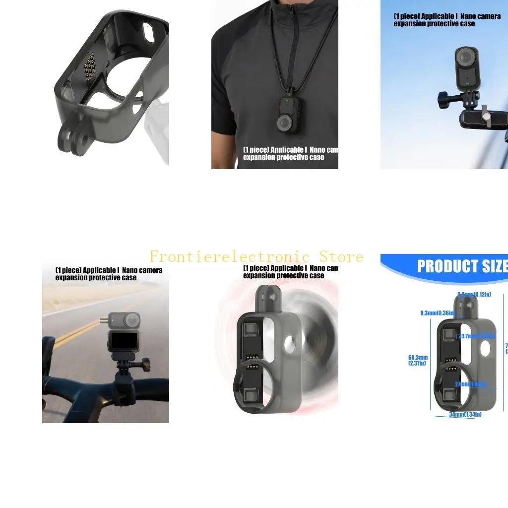 G8DB MultiFunctional Protective Case for Action Cameras Combining Impact Resistance Easy Carry 2Prong Interfaces Fast Setup
