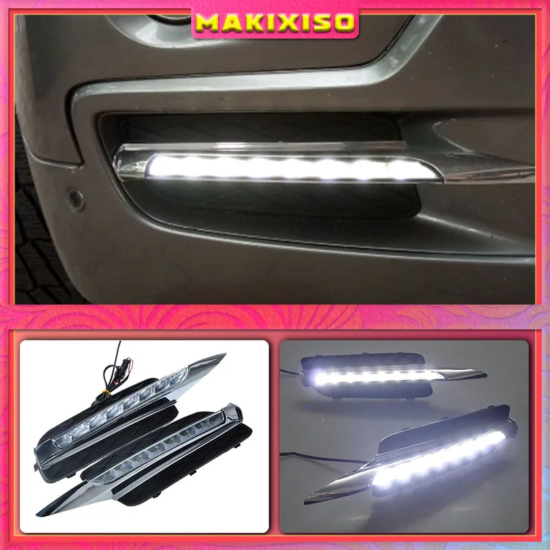 

1Pair DRL For BMW X5 E70 2007 2008 2009 2010 Daytime Running Lights Daylight Car auto LED Fog Head Lamp Light Cover